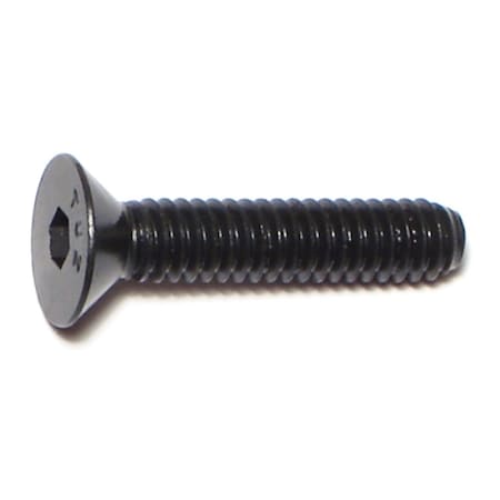 Midwest Fastener 1/4"-20 Socket Head Cap Screw, Flat, Plain Steel, 1-1/4 in Length, 100 PK 09071